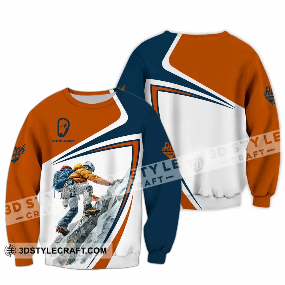 Unisex Shirt - Custom Text Shirt Rock Climb Long Sleeve / S T-shirt