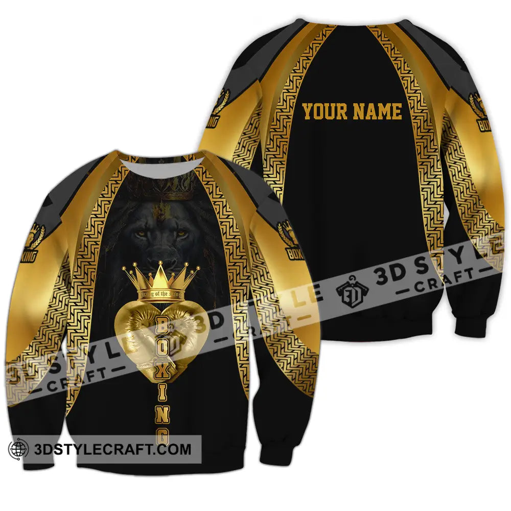 Unisex Shirt - Custom Text Shirt Royal Boxing Shirt Long Sleeve / S T-shirt