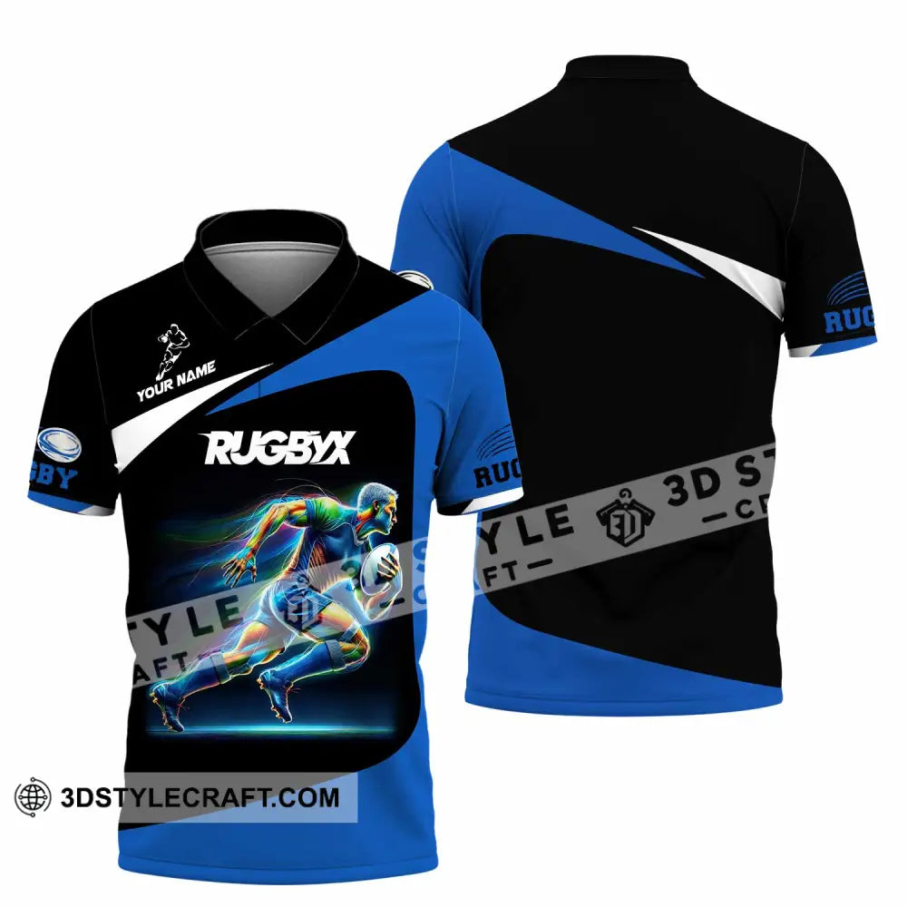 Unisex Shirt - Custom Text Rugby Polo / S T-Shirt