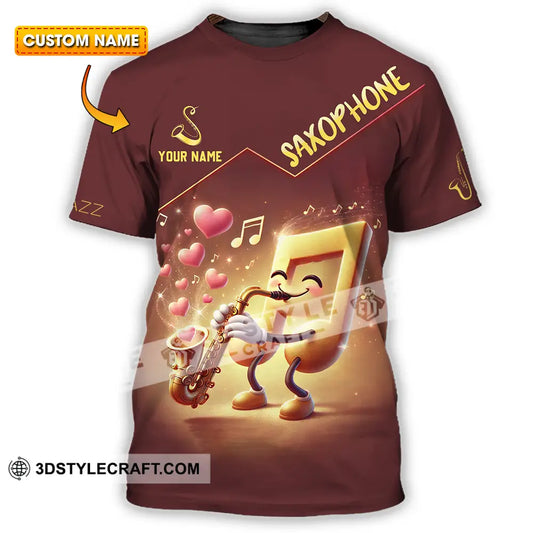 Unisex Shirt - Custom Text Saxophone T-Shirt