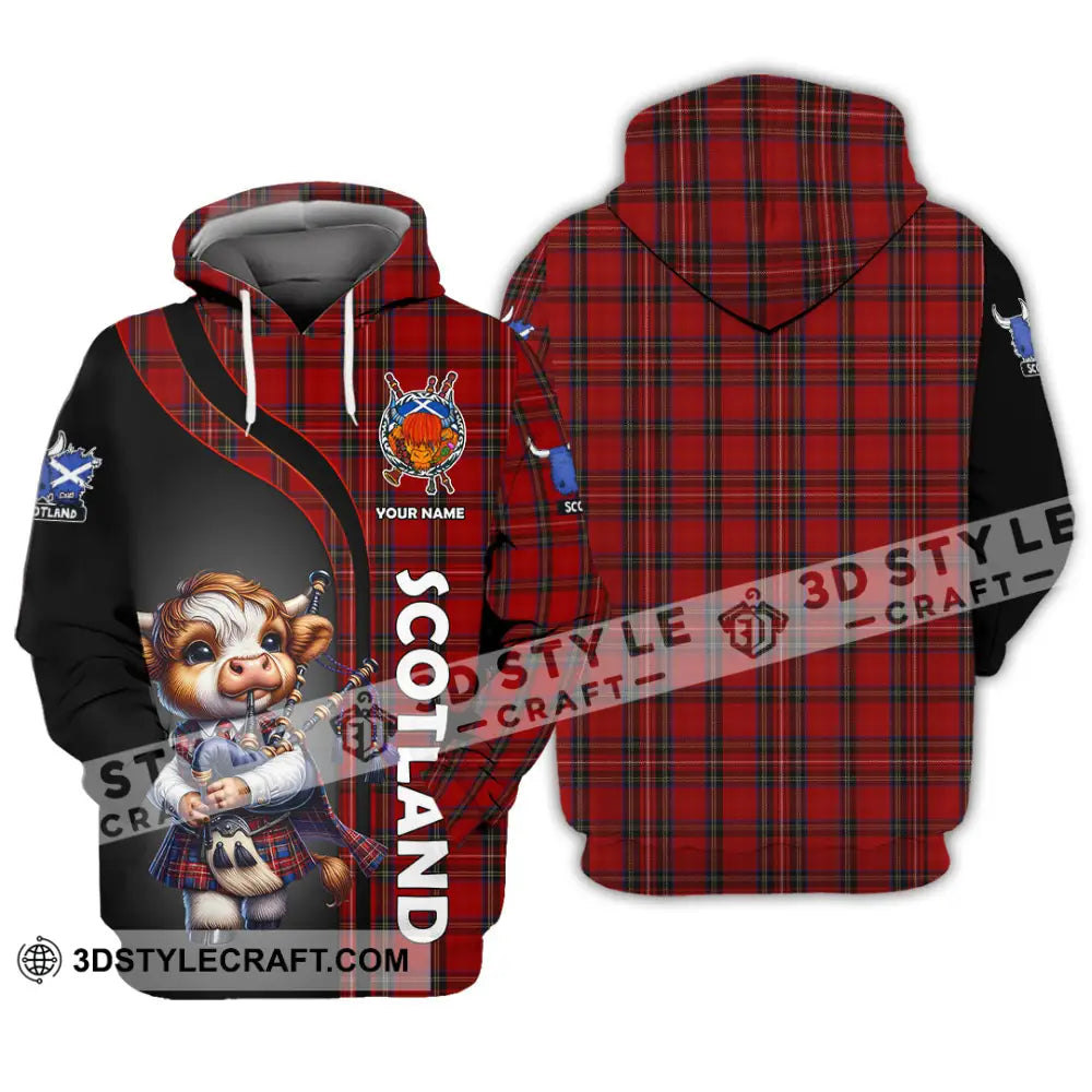 Unisex Shirt - Custom Text Shirt Scotland Highland Cow Shirt Hoodie / S T-shirt