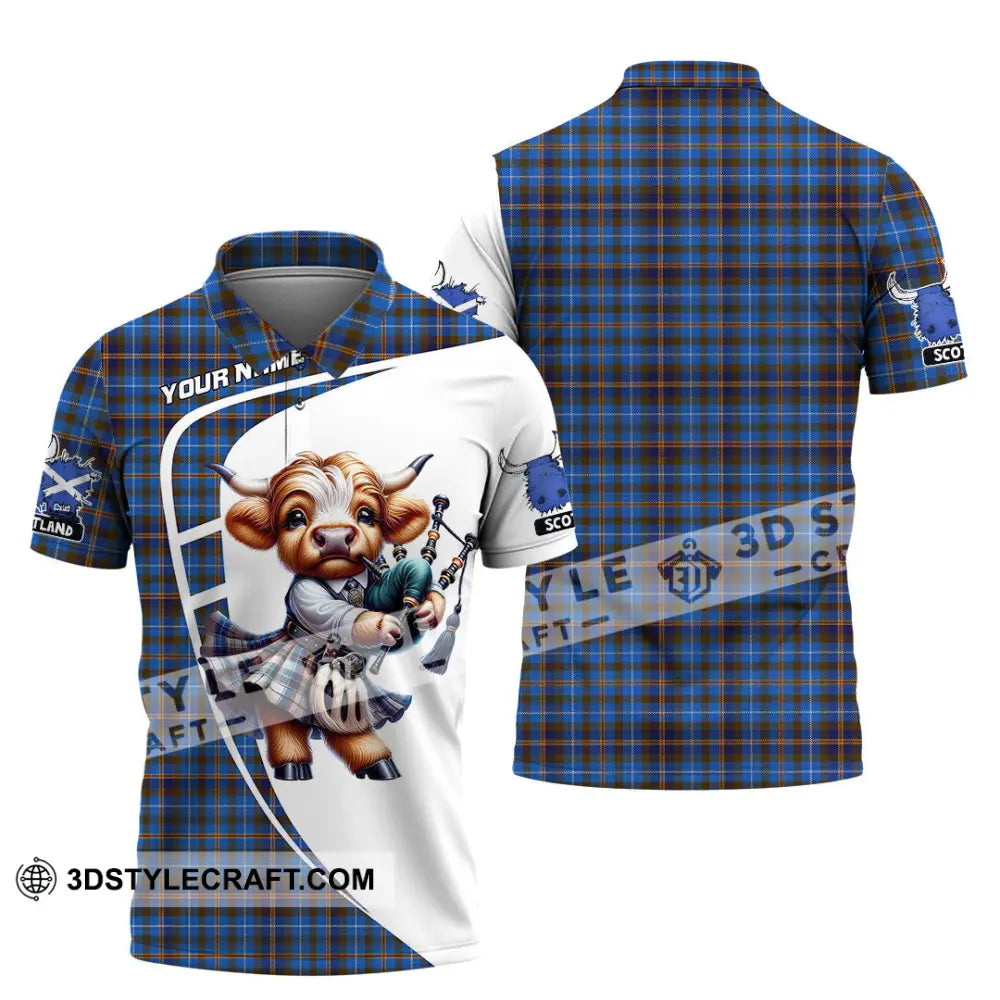 Unisex Shirt - Custom Text Shirt Scotland Highland Cow Shirt Polo Shirt / S T-shirt