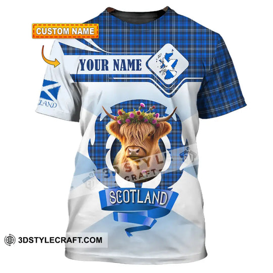 Unisex Shirt - Custom Text Shirt, Scotland Highland Cow Shirt style option 1