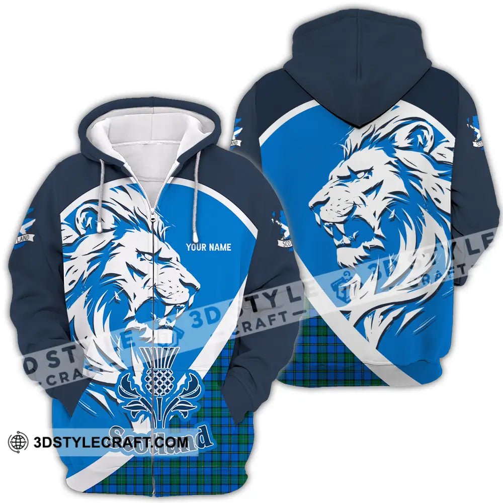 Unisex Shirt - Custom Text Shirt Scotland Shirt Zipper Hoodie / S T-shirt