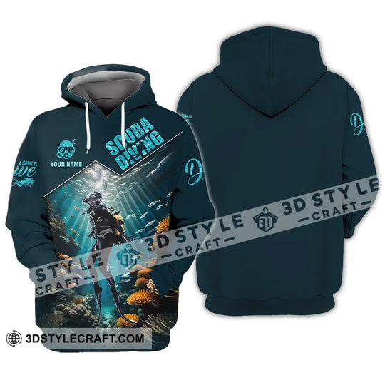 Unisex Shirt - Custom Text Shirt Scuba Diving style option 3