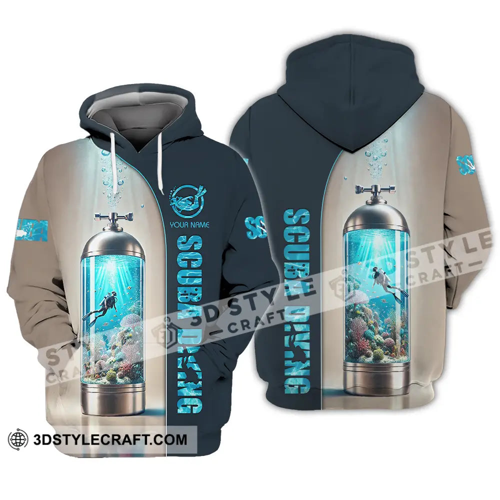 Unisex Shirt - Custom Text Scuba Diving Hoodie / S T-Shirt