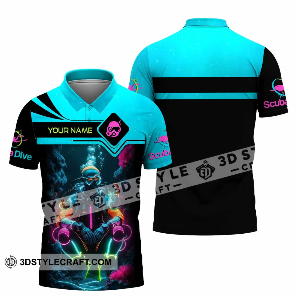 Unisex Shirt - Custom Text Shirt Scuba Diving Polo Shirt / S T-shirt