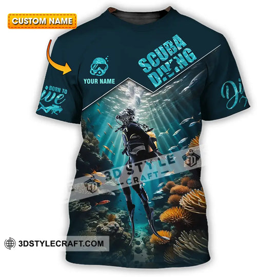 Unisex Shirt - Custom Text Shirt Scuba Diving style option 1