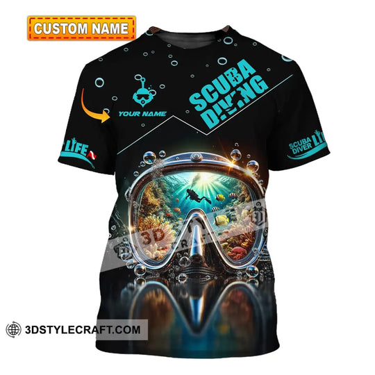 Unisex Shirt - Custom Text Shirt Scuba Diving style option 1