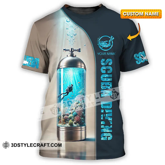 Unisex Shirt - Custom Text Shirt Scuba Diving style option 1