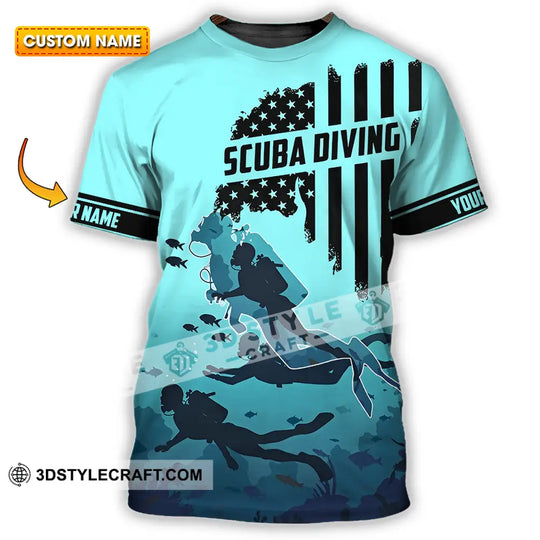 Unisex Shirt - Custom Text Shirt Scuba Diving style option 1