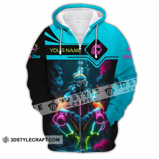 Unisex Shirt - Custom Text Shirt, Scuba Diving style option 3