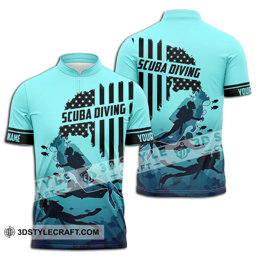 Unisex Shirt - Custom Text Shirt Scuba Diving style option 2