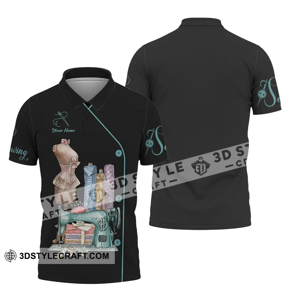 Unisex Shirt - Custom Text Shirt Sewing Shirt Polo Shirt / S T-shirt