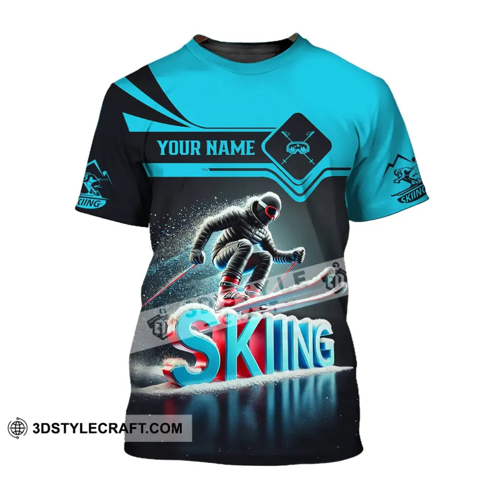Unisex Shirt - Custom Text Skiing T-Shirt / S T-Shirt