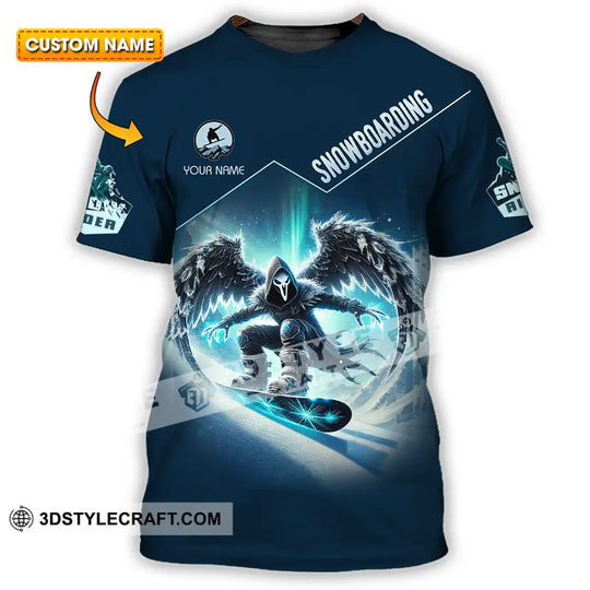 Unisex Shirt - Custom Text Shirt Snow Boarding style option 1