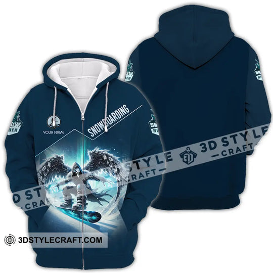 Unisex Shirt - Custom Text Shirt Snow Boarding style option 4