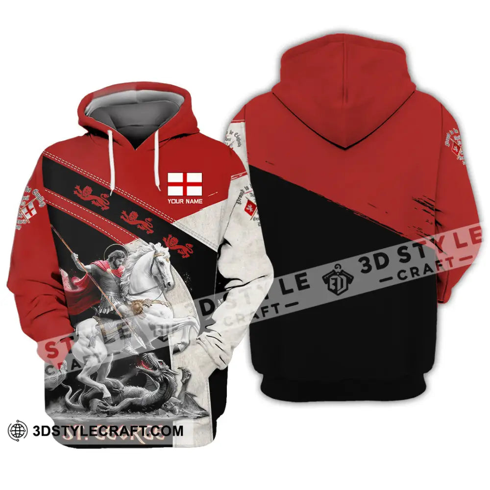 Unisex Shirt - Custom Text Shirt ST.George Templar Knight England Shirt Hoodie / S T-shirt