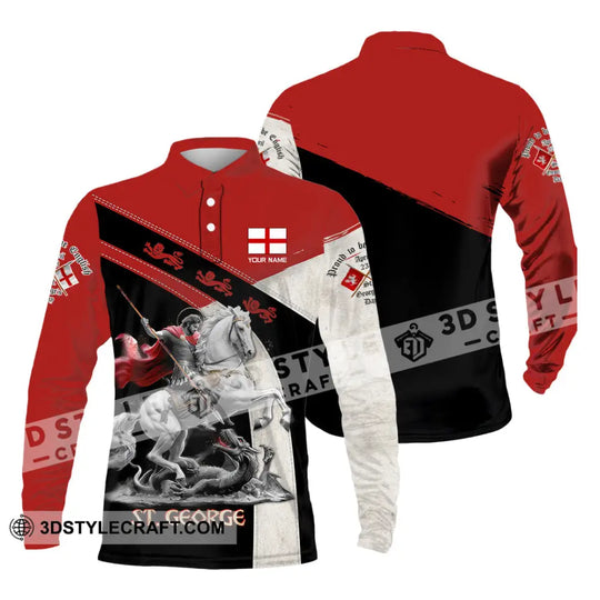 Unisex Shirt - Custom Text Shirt, ST.George Templar Knight, England Shirt style option 3
