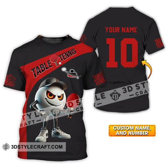 Unisex Shirt - Custom Text Shirt Table Tennis style option 1