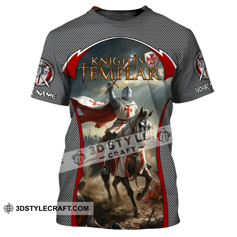 Unisex Shirt - Custom Text Shirt Templar Knight England Shirt T-Shirt / S T-shirt