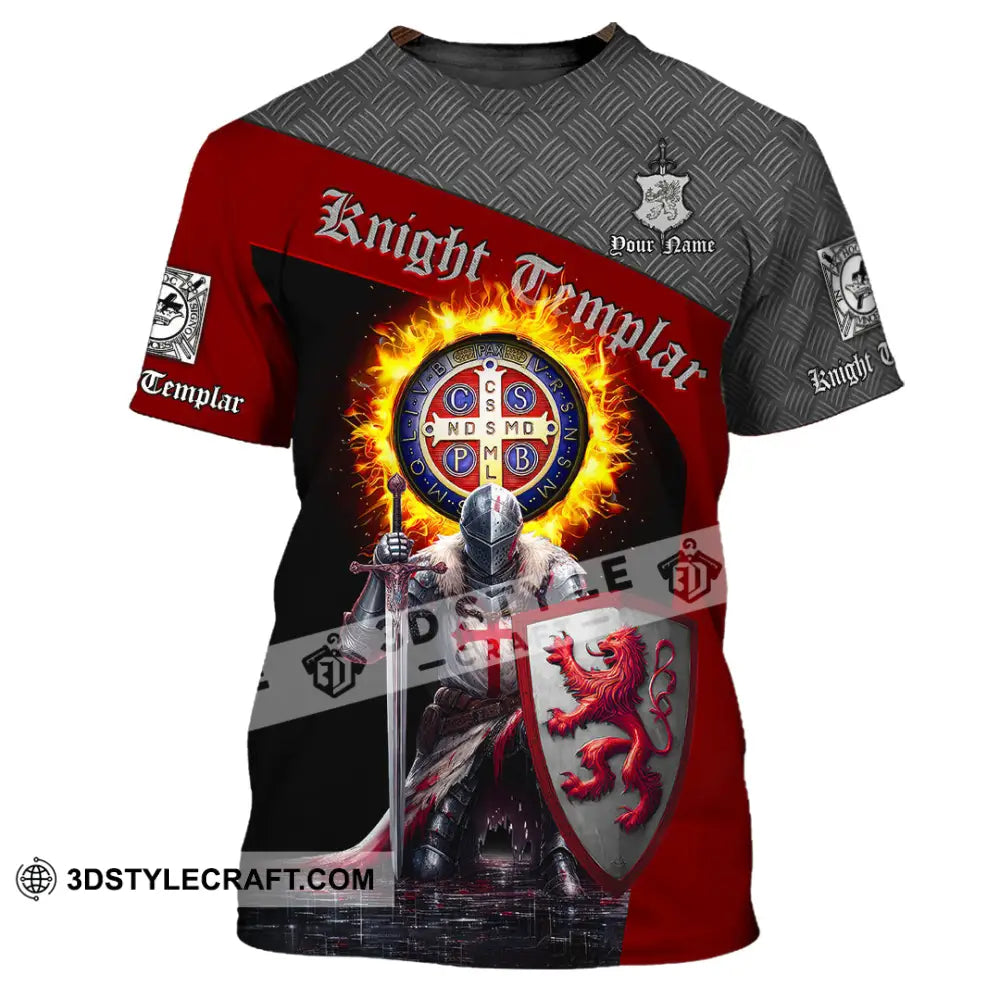 Unisex Shirt - Custom Text Shirt Templar Knight England Shirt T-Shirt / S T-shirt