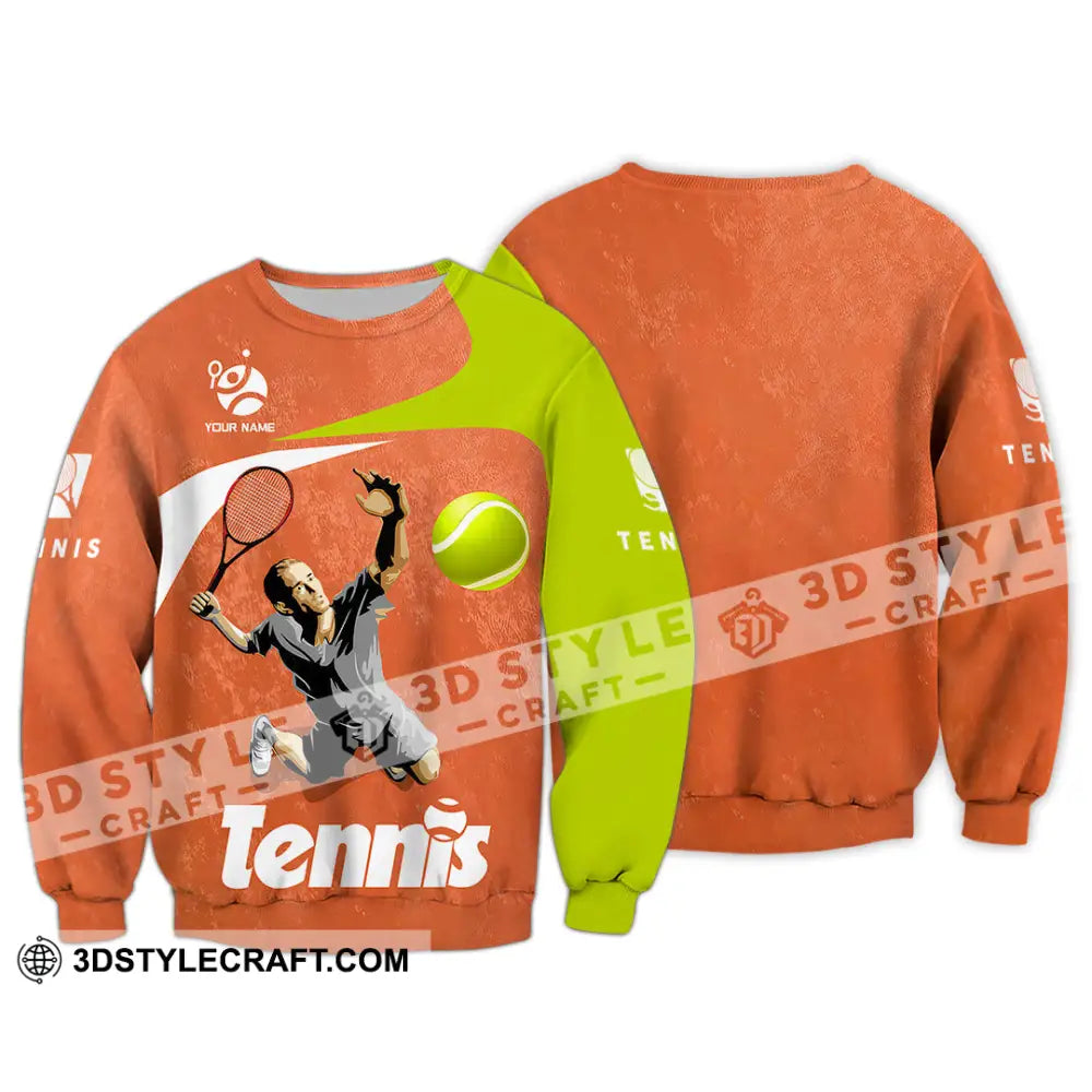 Unisex Shirt - Custom Text Shirt Tennis Long Sleeve / S T-shirt