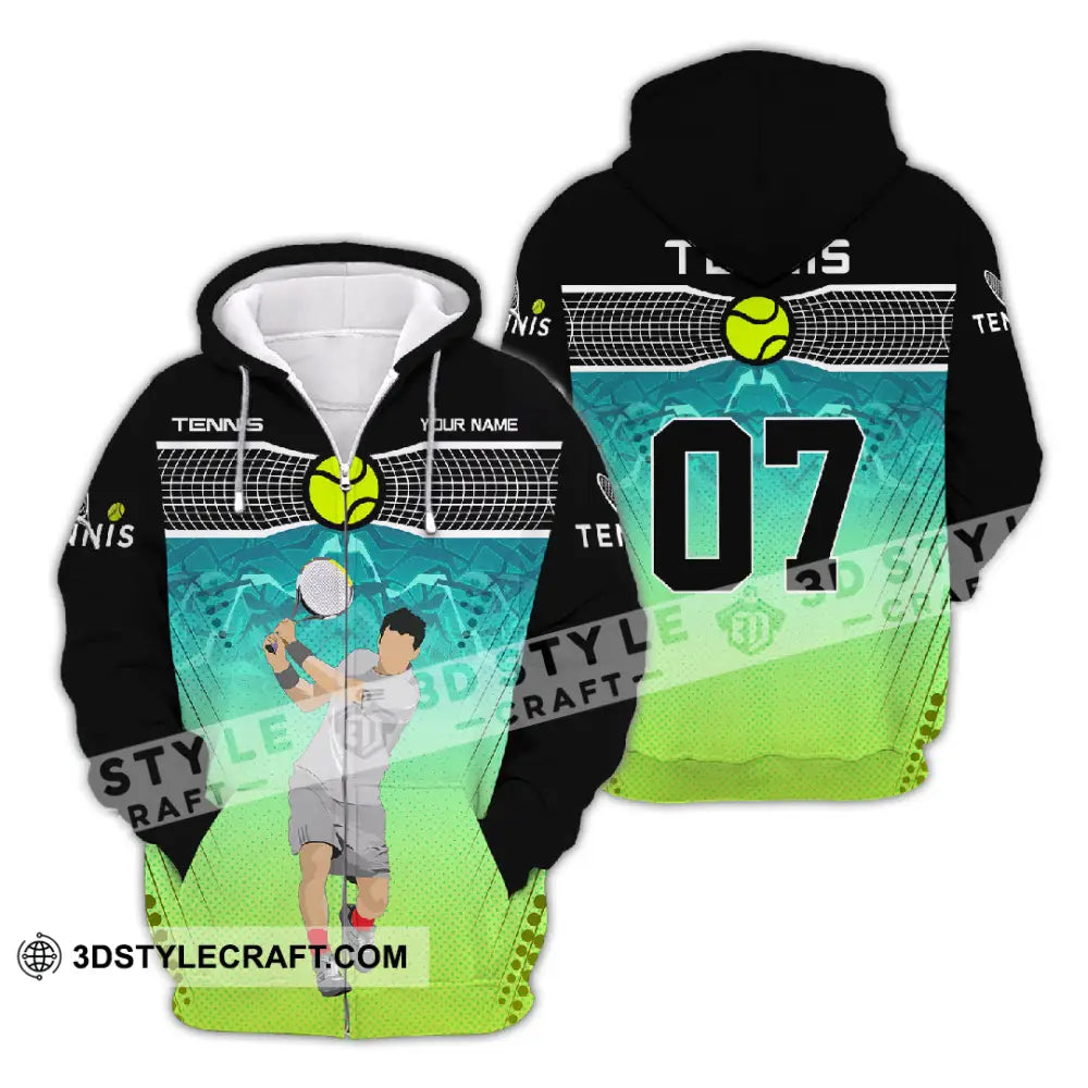 Unisex Shirt - Custom Text Shirt Tennis Shirt Zipper Hoodie / S T-shirt