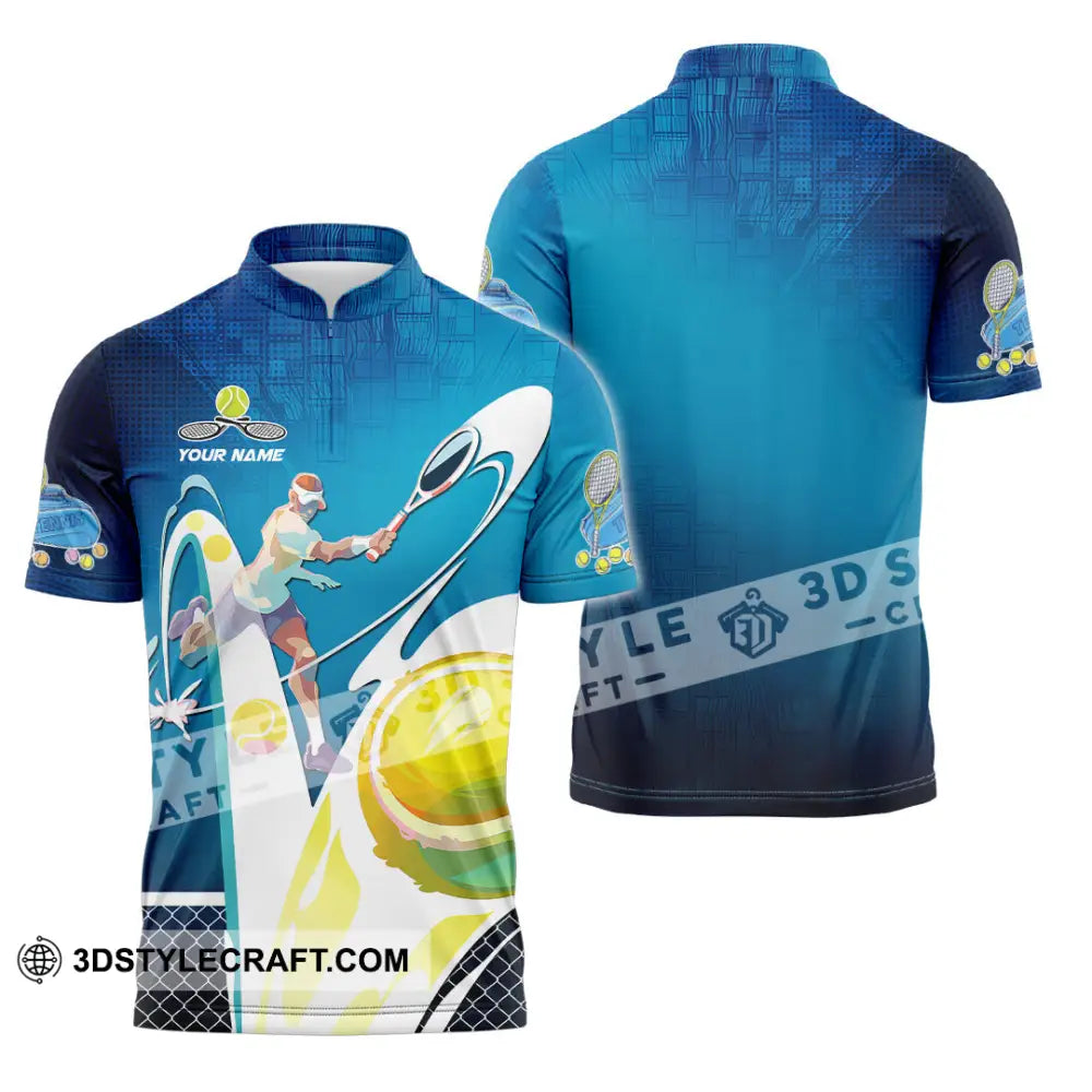 Unisex Shirt - Custom Text Shirt Tennis Shirt Zipper Polo Shirt / S T-shirt