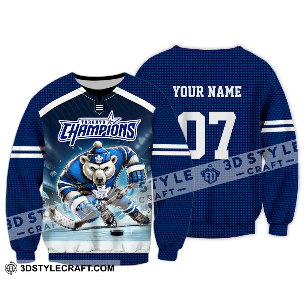 Unisex Shirt - Custom Text Shirt Toronto Maple Leafs Shirt Long Sleeve / S T-shirt