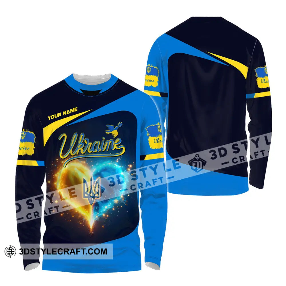 Unisex Shirt - Custom Text Shirt Ukraine Shirt Long Sleeve Shirt / S T-shirt