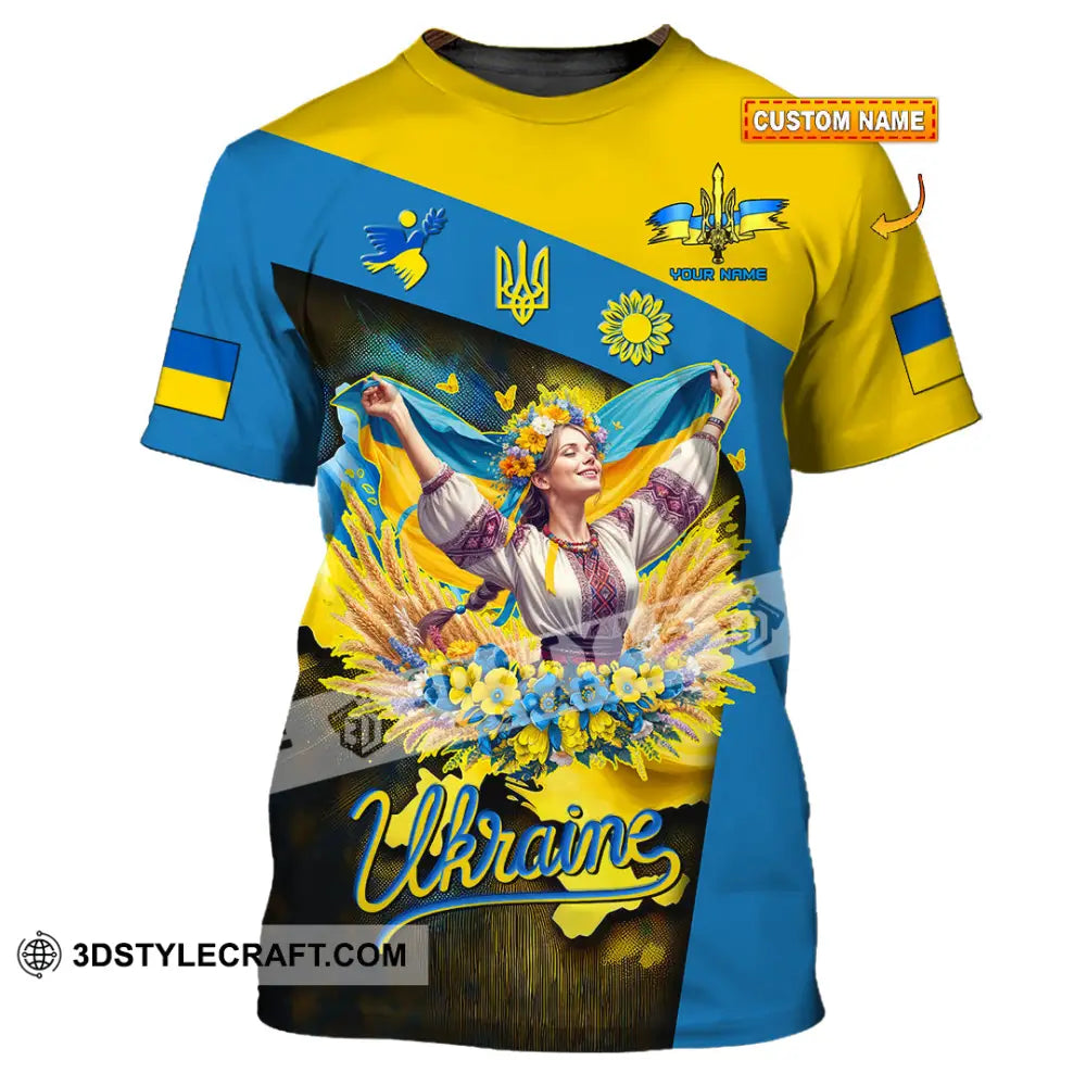 Unisex Shirt - Custom Text Shirt Ukraine Shirt T-shirt