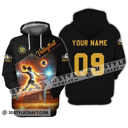 Unisex Shirt - Custom Text Shirt Volleyball style option 3