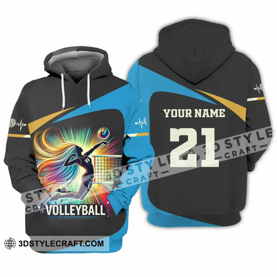 Unisex Shirt - Custom Text Shirt, Volleyball Shirt style option 3