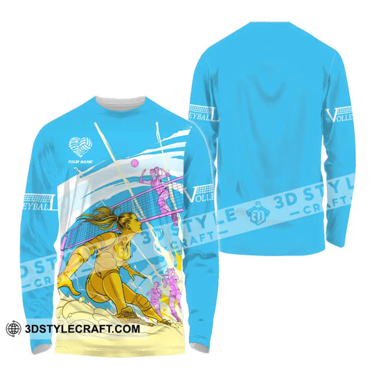 Unisex Shirt - Custom Text Shirt Volleyball style option 4