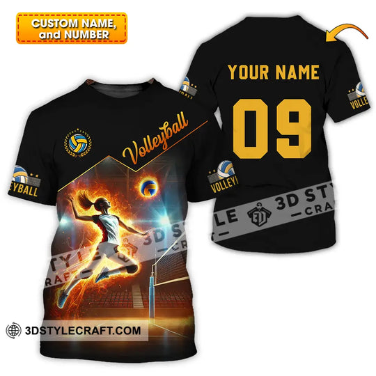Unisex Shirt - Custom Text Shirt Volleyball style option 1