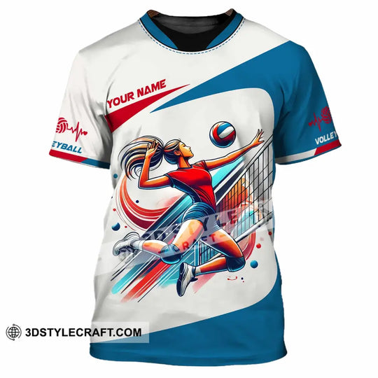 Unisex Shirt - Custom Text Shirt, Volleyball style option 2