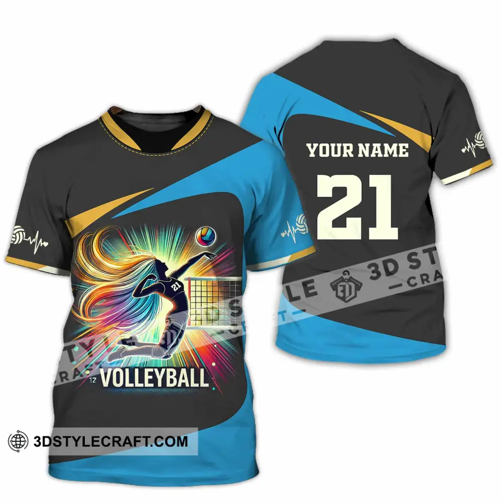Unisex Shirt - Custom Text Shirt Volleyball Shirt T-Shirt / S T-shirt