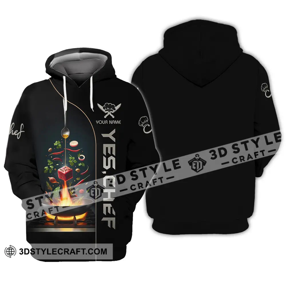 Unisex Shirt - Custom Text Shirt Yes Chef Shirt Hoodie / S T-shirt