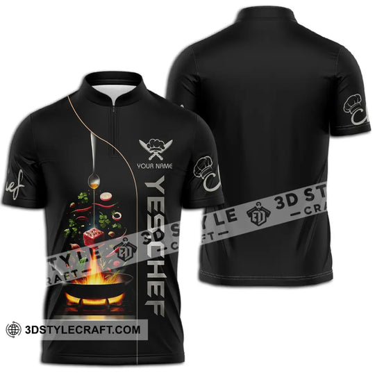 Unisex Shirt - Custom Text Shirt, Yes Chef Shirt style option 2