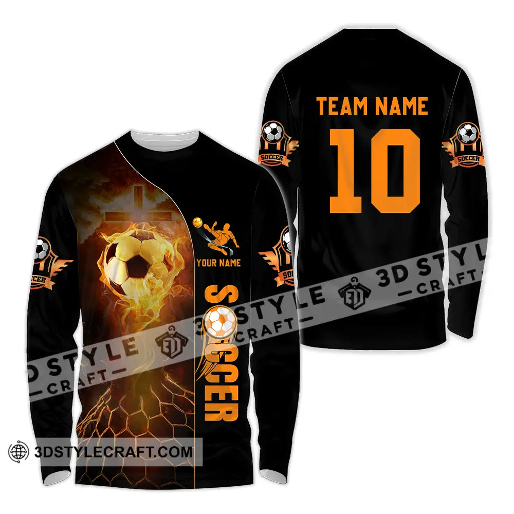 Unisex Shirt - Custom Texts Soccer Long Sleeve / S T-Shirt