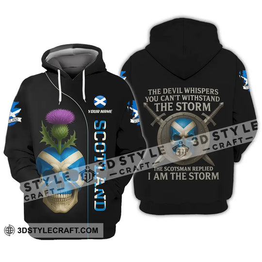 Unisex Shirt - Custom The Devil Whispers You Cannot Withstand The Storm Scotland Shirt style option 3