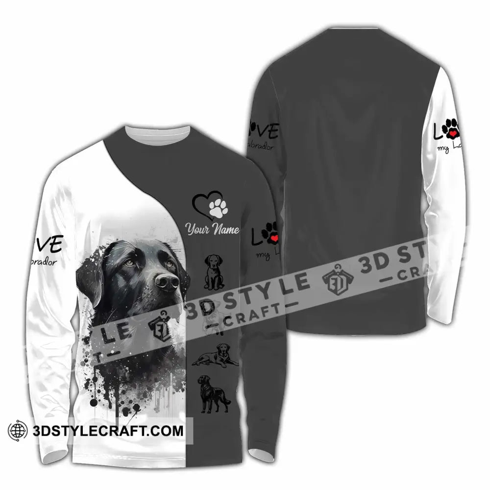 Unisex Shirt - Custom The Labrador 3D Shirt Long Sleeve Shirt / S T-shirt