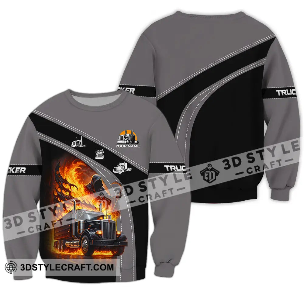 Unisex Shirt - Custom Trucker Keep On Trucking 3D Shirt Long Sleeve / S T-shirt