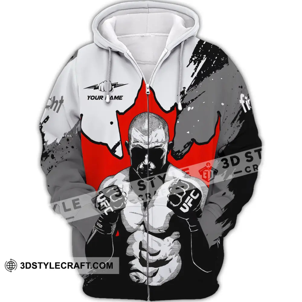 Unisex Shirt - Custom Try Your Hard Fight Man Sport Shirt Zipper Hoodie / S T-shirt