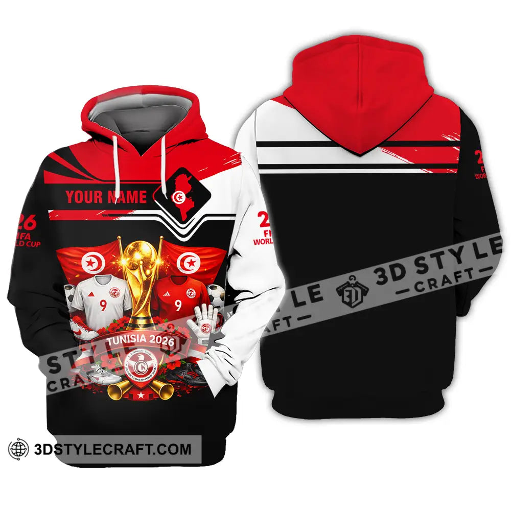 Unisex Shirt - Custom Tunisia World Cup 2026 3D Shirt - Hoodie / S - T-shirt