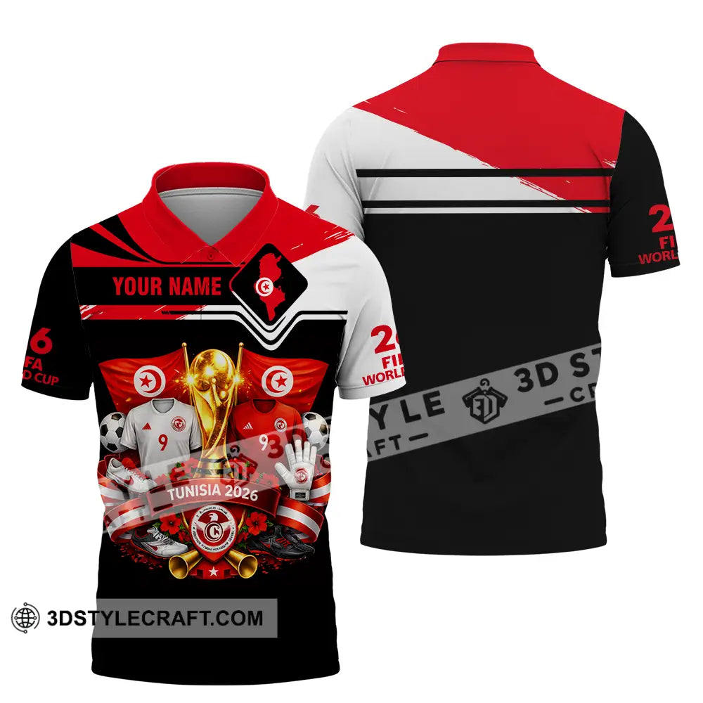 Unisex Shirt - Custom Tunisia World Cup 2026 3D Shirt - Polo Shirt / S - T-shirt