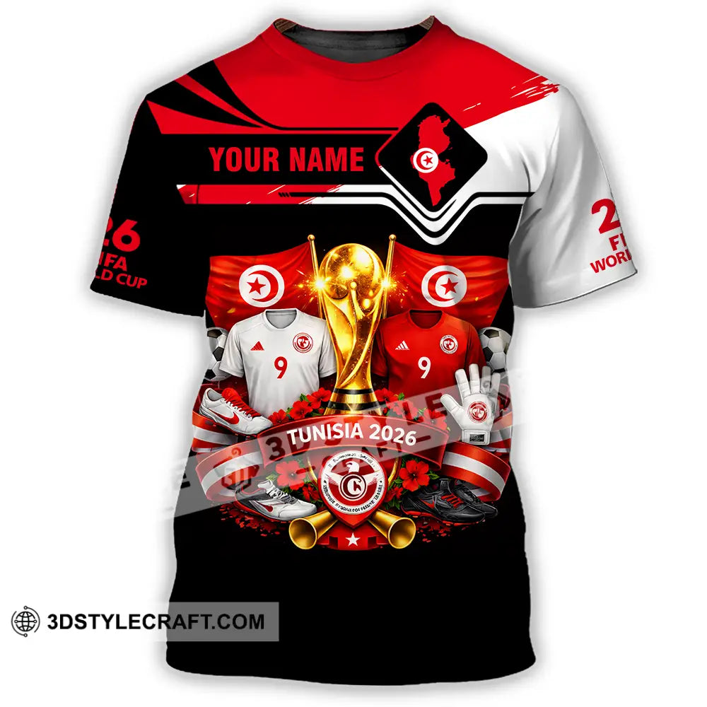 Unisex Shirt - Custom Tunisia World Cup 2026 3D Shirt - T-Shirt / S - T-shirt