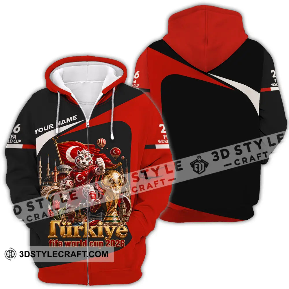 Unisex Shirt - Custom Turkiye World Cup 2026 Shirt - Zipper Hoodie / S - T-shirt