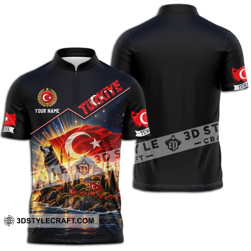 Unisex Shirt - Custom Turkiye Shirt - Zipper Polo Shirt / S - T-shirt
